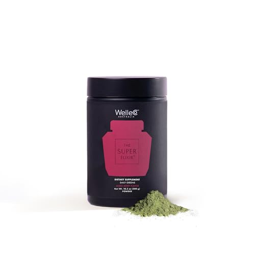 WelleCo The Super Elixir Daily Greens Powder, Probiotic Drink Mix with Whole Foods, Gluten Free, Vegan Gut Health Powder, Energy, Immunity, Healthy Skin, Hair & Nails (300g, Mixed Berry) WelleCoBuy Supplements Australia