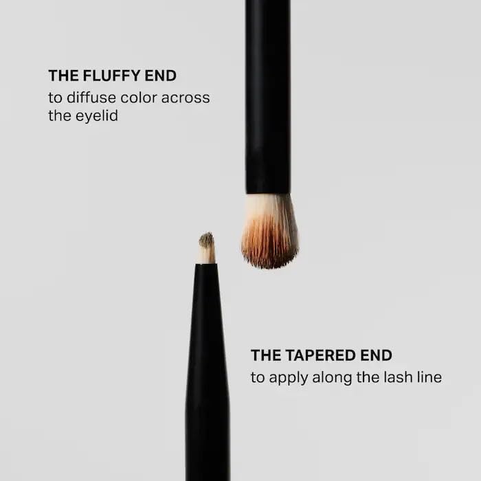 MERIT - Double-Sided Eyeshadow Brush - Dual-Ended Makeup Brush for Precise Application, Blending, and Smooth Pigment Distribution - Soft Synthetic, Vegan & Travel-Friendly GenericBuy Supplements Australia
