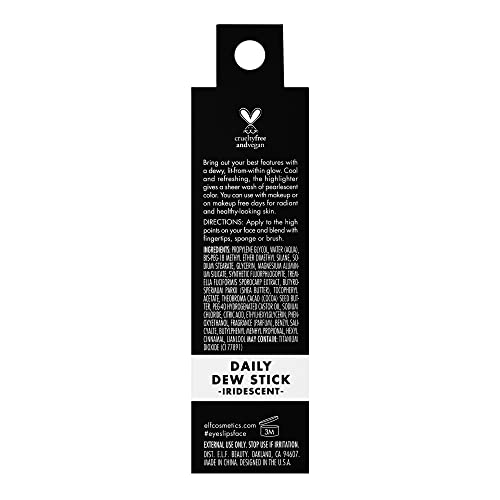 e.l.f. Daily Dew Stick, Cooling Highlighter Stick For Dewy Skin, Gives Your Complexion A Radiant Glow, Vegan & Cruelty-Free, Iridescent e.l.f.Buy Supplements Australia