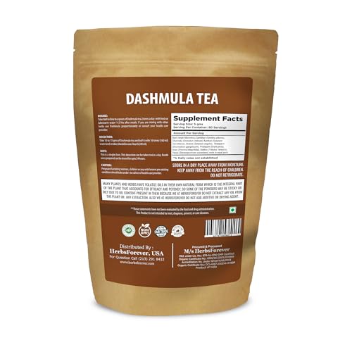 Herbsforever Dashmula Cut and Sifted (Coarse/Kawth) Herbs for Tea - Joint Comfort, Vata Calming, Female Postpartum Cycle & Wellness, Ten Authentic Ayurvedic Roots, Non GMO, Vegan 454g,1 lbs,Dashmool HerbsforeverBuy Supplements Australia