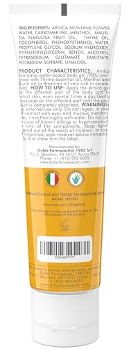 Dulac Arnica Body Massage Gel – Water-Based Cosmetic Massage Gel with Arnica Montana, Fast-Absorbing Lightweight Texture, Non-Greasy Feel, Dermatologically Tested, 3.38 Fl Oz DULÀC FARMACEUTICI 1982Buy Supplements Australia