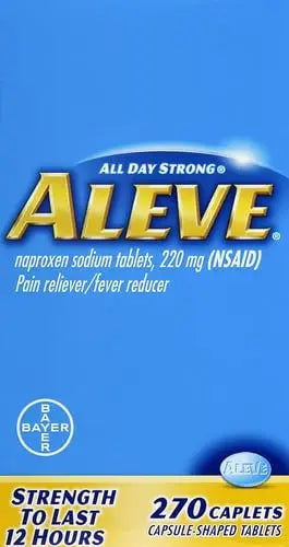 Aleve Caplets, Naproxen Sodium 220 mg (NSAID), Pain Reliever/Fever Reducer, #1 Orthopedic Surgeon Recommended, 270 Count AleveBuy Supplements Australia