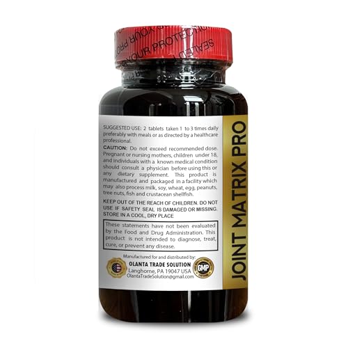 Joint Matrix PRO Natural Complex - Support Muscle Recovery, Full Joint Support, Flexibility Supplements, Natural Muscle Support - 2 Bottles 180 Tablets OLANTA TRADE SOLUTIONBuy Supplements Australia