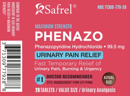 Safrel Urinary Pain Relief | UTI Relief | Fast Acting | Bladder Discomfort & Pain Relief | Phenazopyridine Hydrochloride 99.5mg (28 Count) SafrelBuy Supplements Australia