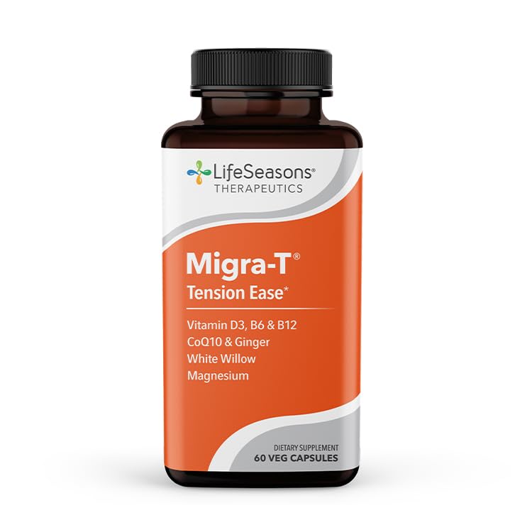 LifeSeasons Migra‑T - White Willow Bark, Magnesium, CoQ10 & Ginger - 60 Count (Pack of 2) LifeSeasonsBuy Supplements Australia