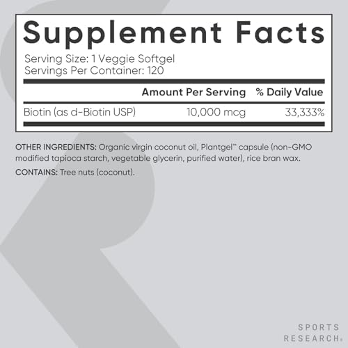 Sports Research® Collagen Peptides for Women & Men Hydrolyzed Type 1 & 3 Protein Supplement Easy Mixing Vital Nutrients Proteins and Vegan Biotin 10,000mcg Max Strength B7 120 Softgels (4 Month Supply Sports Research buy supplements Au