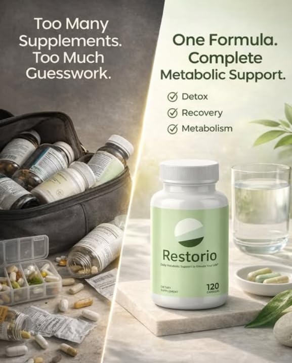 Restorio™ Metabolic Health Support Capsules - Liver & Inflammation Support - Hangover Prevention - Exercise Recovery - 120 Capsules RestorioBuy Supplements Australia
