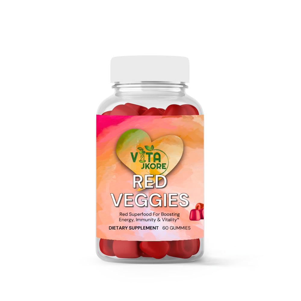 VITA JKORE Red Veggies Superfood Gummies, Energy & Immunity Booster, 60 Count Dietary Supplement, Natural Beetroot Blend VITA JKORE buy supplements Au