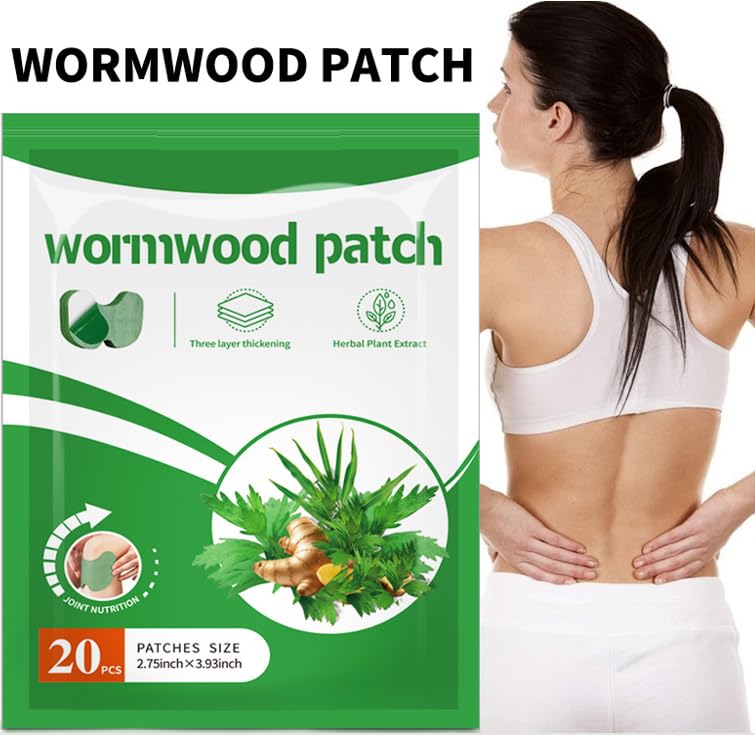 NiTa HyHy Wormwood Knee Pain Patches,Herbal Knee Patches for Pain Relief Extra Strength,Sciatica Pain Relief,for Knee, Back, Neck, Shoulder,20 Count NiTa HyHyBuy Supplements Australia