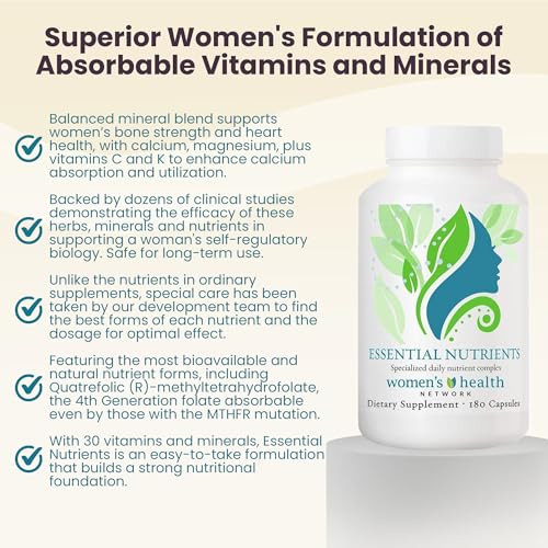 Women's Health Network Essential Nutrients – Daily Multivitamin for Energy, Healthy Aging & Immune Support, Folate as Quatrefolic®, a Patented Natural Form of 5-MTHF Women's Health NetworkBuy Supplements Australia