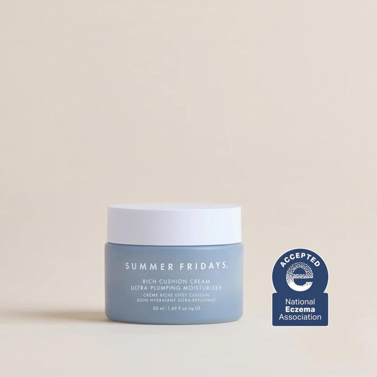 Summer Fridays Rich Cushion Face Cream - Ultra Plumping Barrier Repair Cream + Makeup Primer - Infuses Skin with Rich Hydration from Glycerin + Squalane - Non-Comedogenic + Fragrance-Free (1.69 Oz) Summer FridaysBuy Supplements Australia