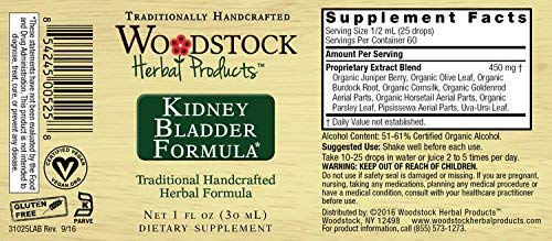 WOODSTOCK HERBAL PRODUCTS Kidney Bladder Formula, 1 FZ WOODSTOCK HERBAL PRODUCTS buy supplements Au
