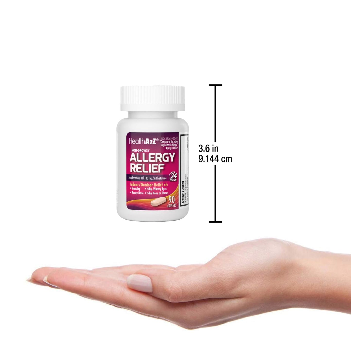 HealthA2Z Fexofenadine Hydrochloride 180mg, Antihistamine for Allergy Relief, 24-Hour Antihistamine for Allergy Relief (90 Counts) HealthA2ZÂ buy supplements Au