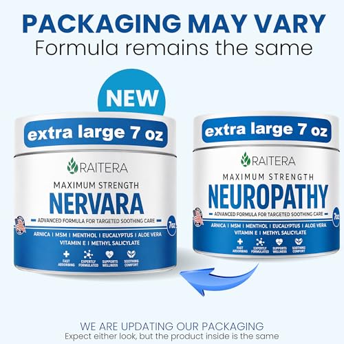 Raitera Neuropathy Cream – Extra Strength for Feet, Hands, Legs, Toes – Advanced Cooling Non-Greasy Fast Absorbing Formula - Natural Ingredients Frankincense, Arnica, Aloe Vera, Turmeric, MSM RaiteraBuy Supplements Australia