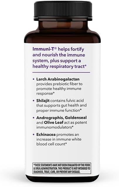 LifeSeasons Immuni-T - Immune Support Supplement - Immunity System Booster - Natural Cold & Flu Relief - Elderberry, Echinacea, Andrographis, Arabinogalactans & Olive Leaf - 90 Capsules LifeSeasons buy supplements Au