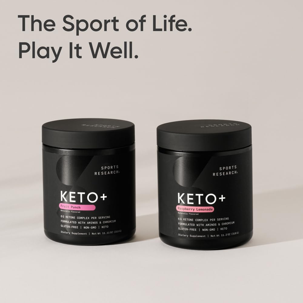 Sports Research® Keto Plus Exogenous Ketones with goBHB® - Premium Keto Powder Supporting Ketosis, Energy & Cognitive Function - Keto Certified · Vegan Friendly · 30 Servings (Raspberry Lemonade) Sports Research buy supplements Au