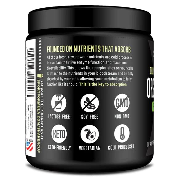 Sport Formula 99 Organic Greens Superfood Powder, Cold Pressed Vegan and Keto Powder, Non-GMO, Low Calorie Daily Green Juice Powder Sport Formula 99Buy Supplements Australia