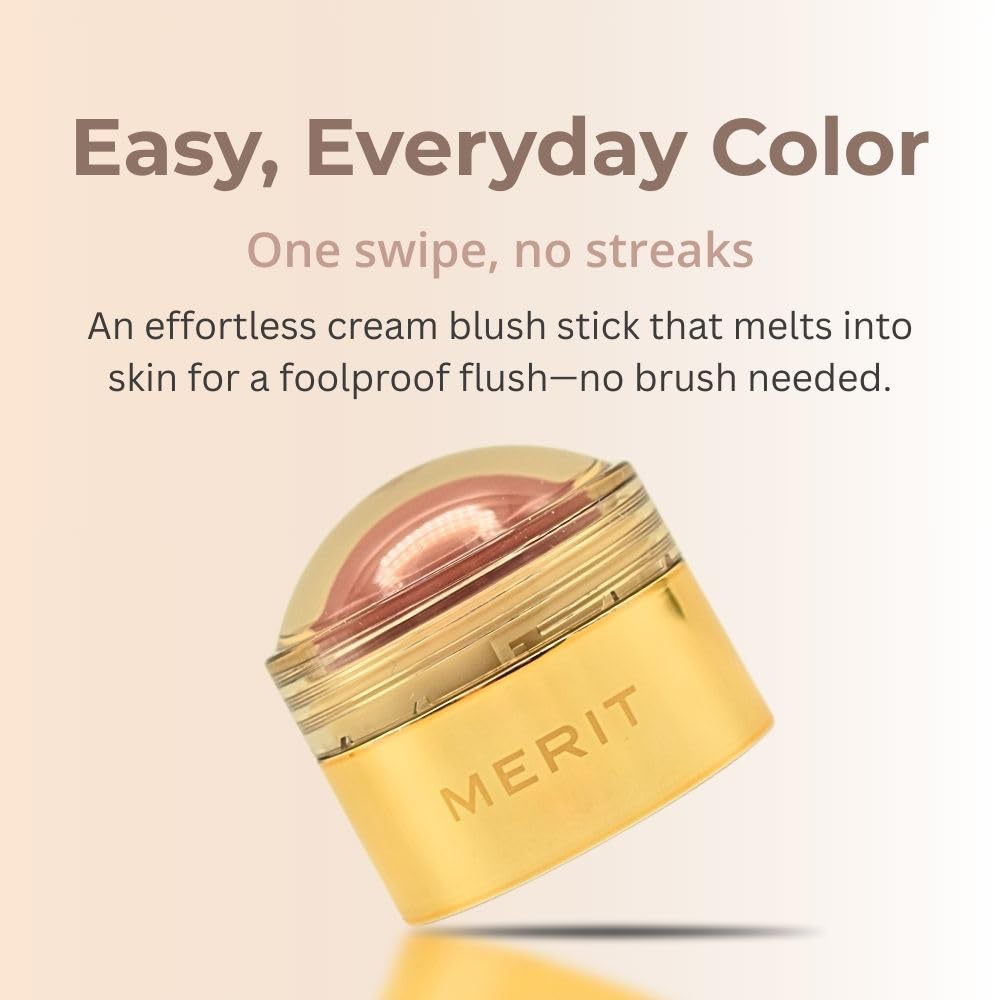 MERIT Flush Balm Cream Blush – Archival Cool Mauve | Hydrating Radiant Cheek & Lip Tint Stick with Vitamin E | Lightweight, Buildable, Vegan & Cruelty-Free Blush MeritBuy Supplements Australia