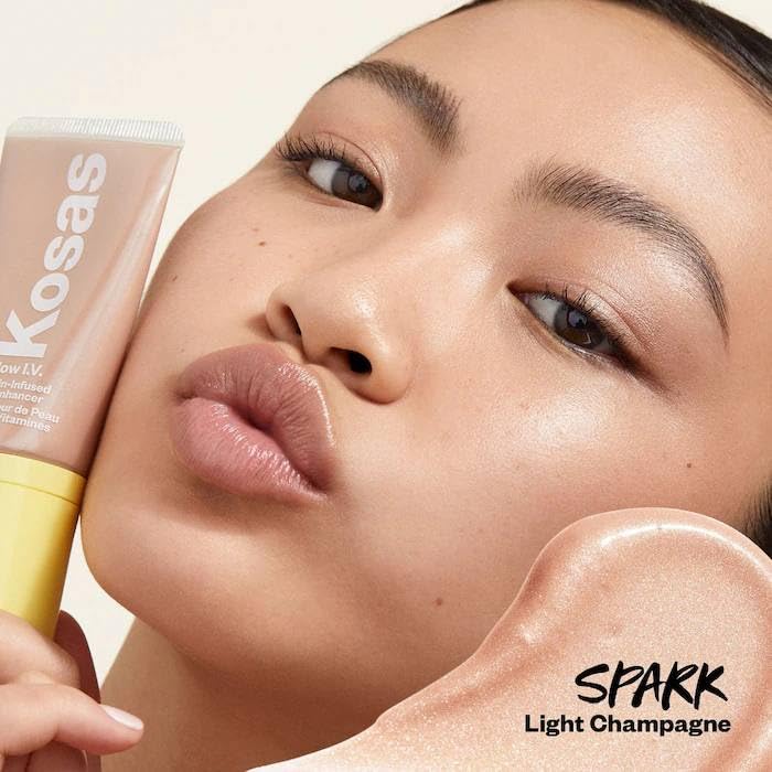 Kosas Glow I.V. - Vitamin-Infused Skin Illuminating Enhancer - Spark. Bonus Premium Korean Sheet Masque with Collagen KosasBuy Supplements Australia