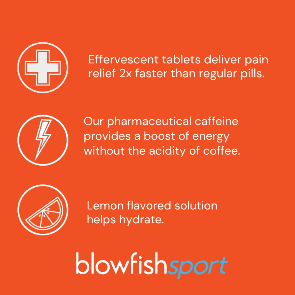 Blowfish Sport | 4 Pack | Pain Relief for Athletes | Eases Sore Muscles | Boosts Energy | Effervescent Formula Works Fast | Perfect for Morning Workouts BlowfishBuy Supplements Australia