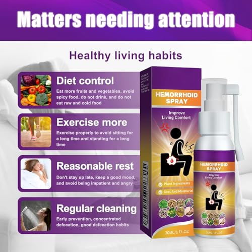 Herbal hemorrhoid Spray relieves Anal Swelling, Pain, itching, discomfort, Repair Meat Ball Broken hemorrhoid Nursing Spray,30ML/1 FL.OZ Aus HealthcareBuy Supplements Australia