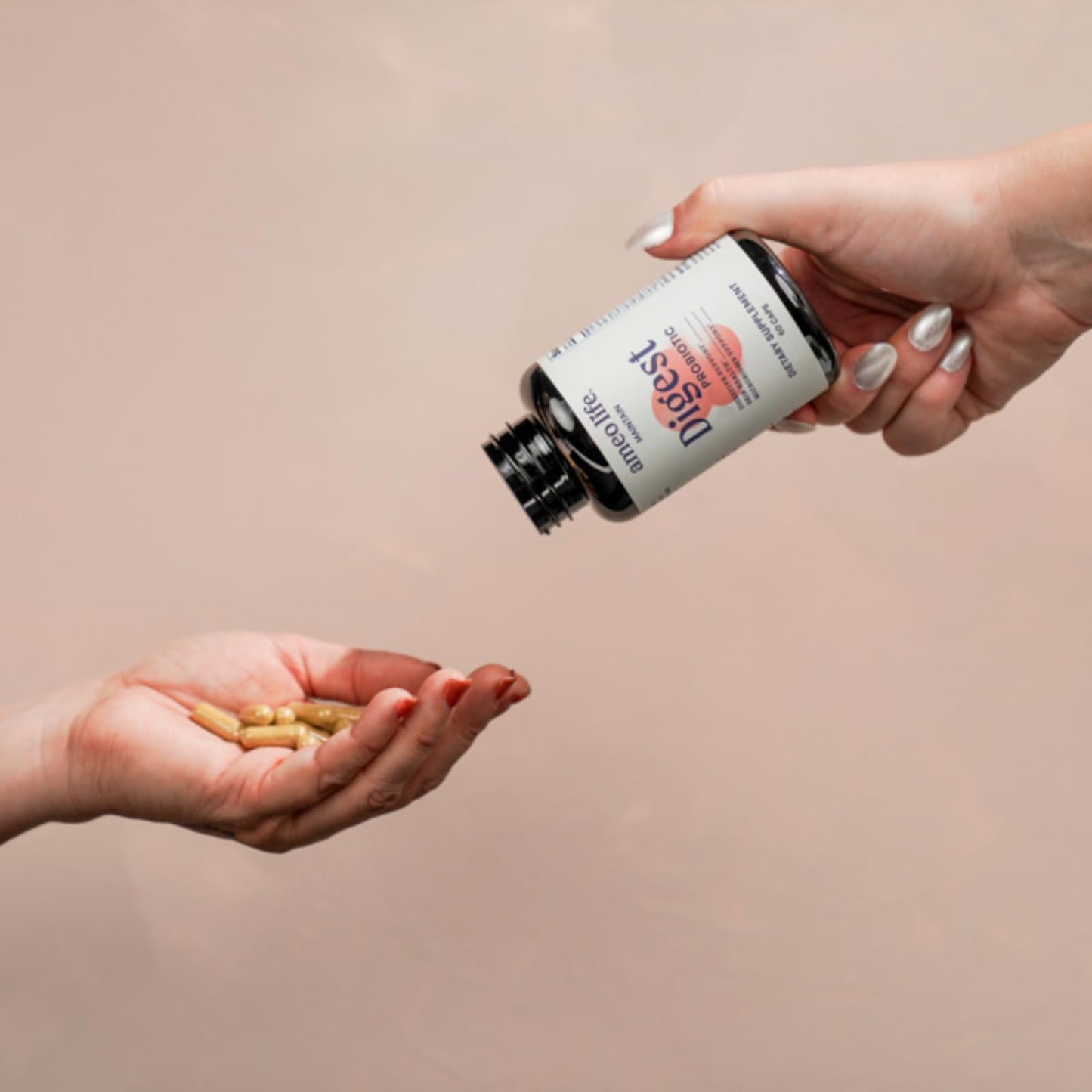 Ameo Life Probiotic for Digestive & Gut Health – Bacillus Subtilis & Bacillus Coagulans with Aloe Vera, Turmeric, Psyllium, Slippery Elm