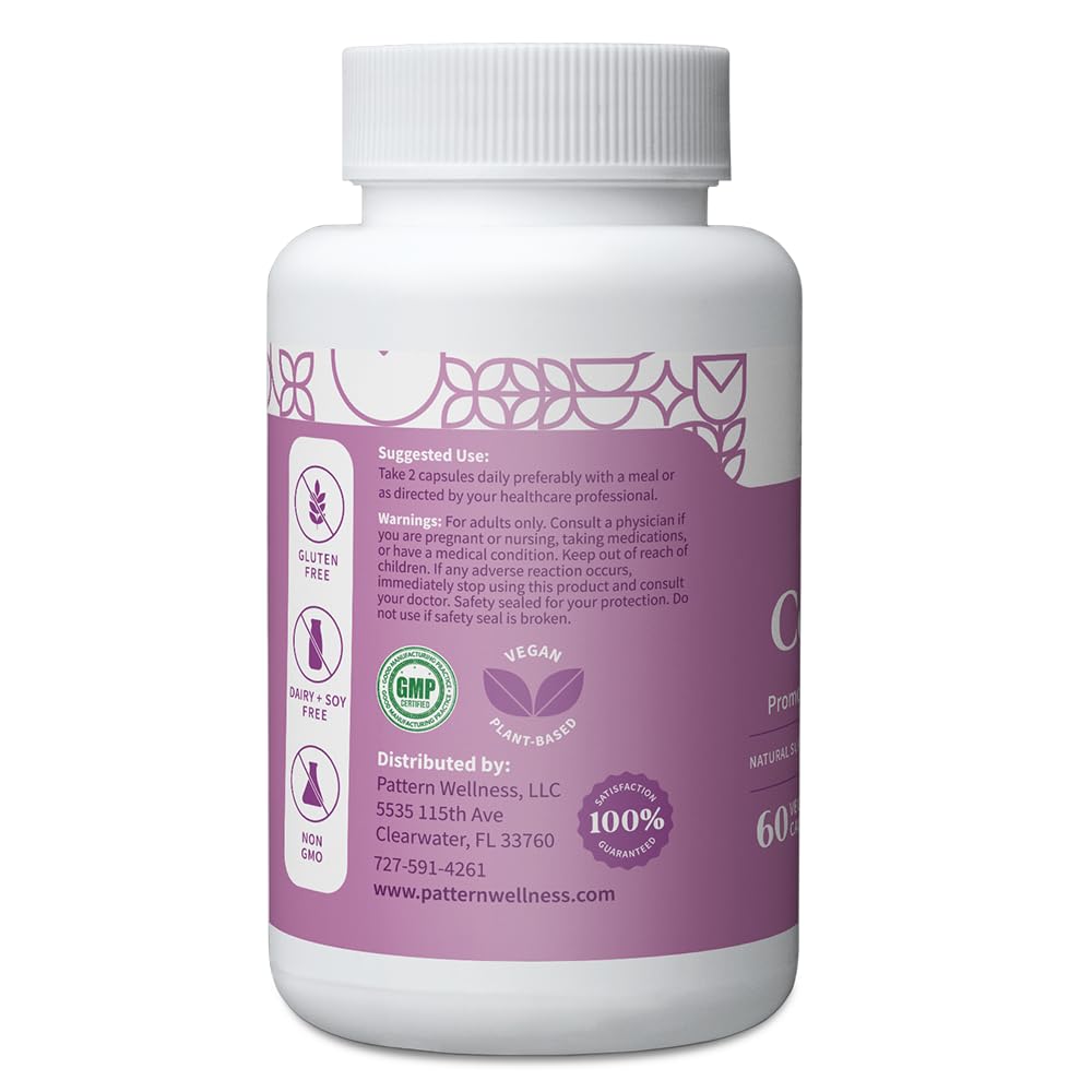 Pattern Wellness PMS Complex – Monthly Cycle Wellness Support – with Vitamin B6, Magnesium & Herbal Extracts – 60 Vegan Capsules Pattern WellnessBuy Supplements Australia
