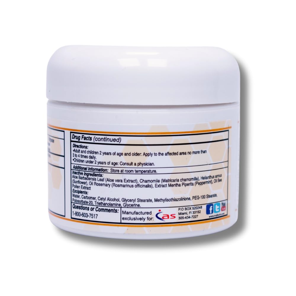AbeeMed Cream Bee Venom Apitoxin for Aches - Menthol - Histamine DHCL - Bee Polen - Chamomile - Support for Neck and Backache - Supports Joint & Muscle Discomfort - Sprains, Bruises and Strains V2 ABEE MEDBuy Supplements Australia