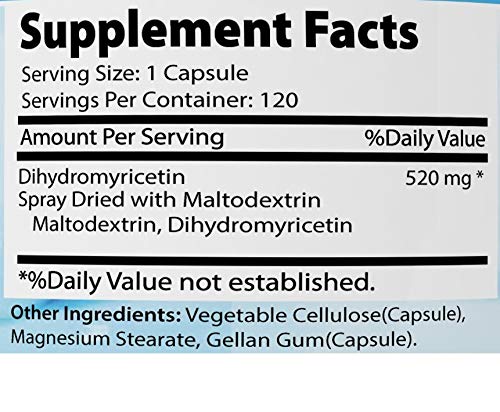Absonutrix Dihydromyricetin - 520 mg, 120 Servings, Made in USA, Quick Absorption, Quality Potent Ingredients, Third-Party Tested, Non-GMO, GMP Certified, Cruelty Free Products Absonutrix buy supplements Au