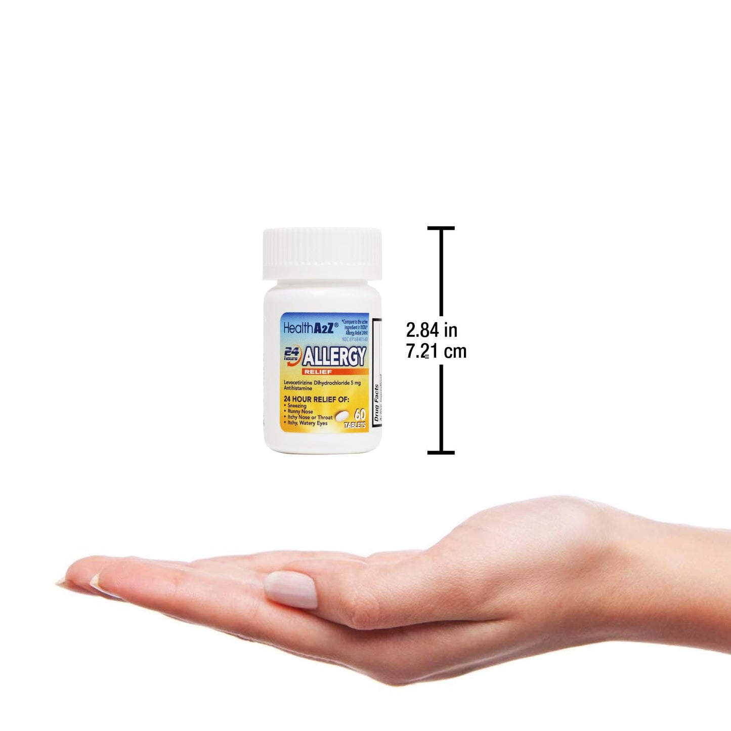 HealthA2Z® Allergy Relief, Levocetirizine Dihydrochloride 5mg, Dye Free Antihistamine, 24 Hours Relief from Sneezing, Runny Nose, Itchy Nose and Eyes (60 Counts) HealthA2Z buy supplements Au