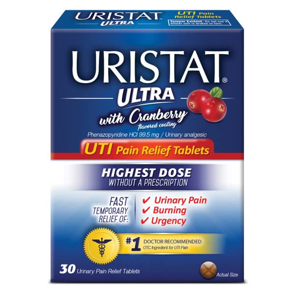 URISTAT Ultra UTI Pain Relief, Cranberry Flavored Coating, 30 Tablets (Pack of 2) URISTATBuy Supplements Australia
