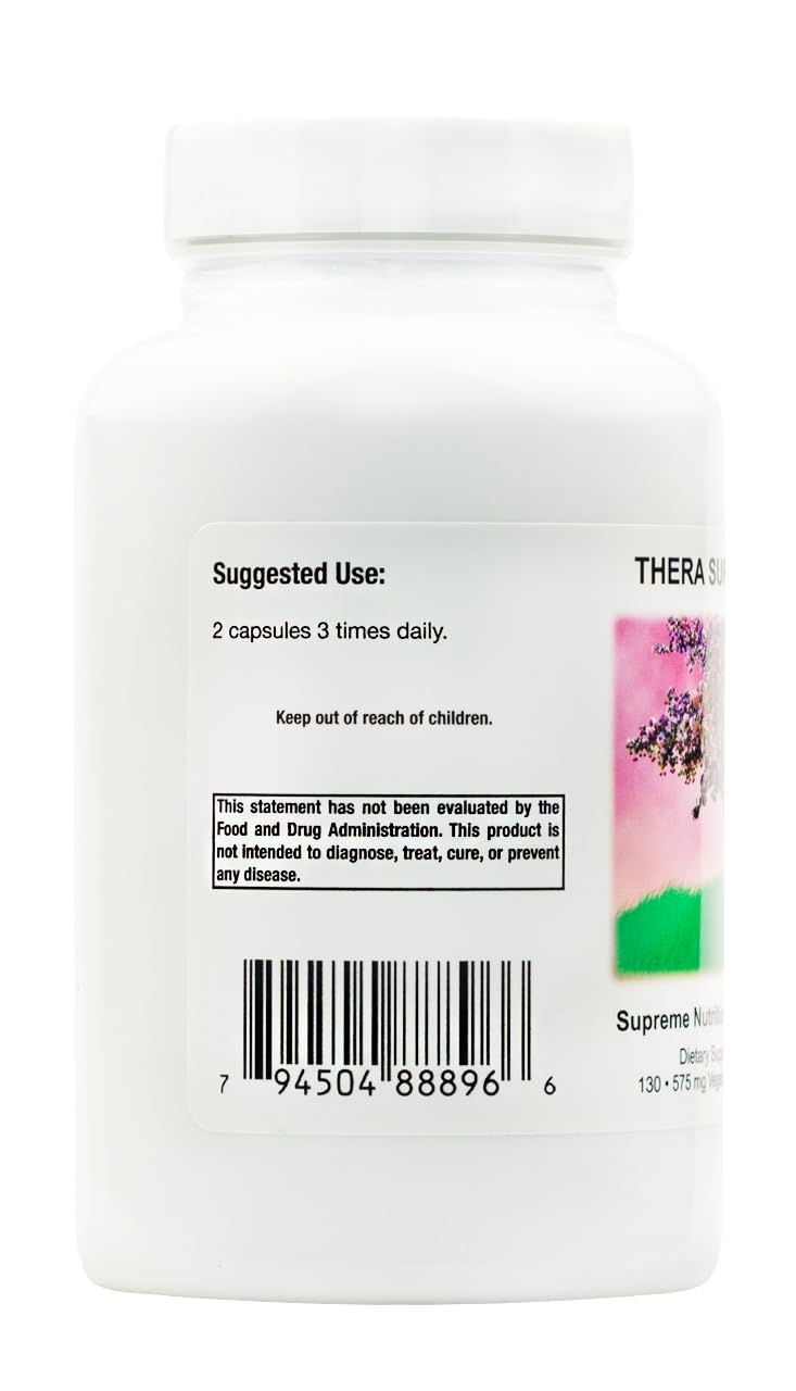 Supreme Nutrition Thera Supreme, 130 Pure Herbal Combination Vegetarian Capsules Supreme Nutrition ProductsBuy Supplements Australia