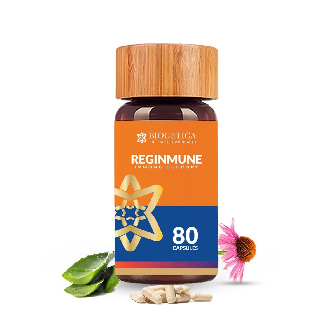 Biogetica Reginmune - Natural Immune Support Care Daily Boost Immune System Booster - 80 Capsules Biogetica buy supplements Au