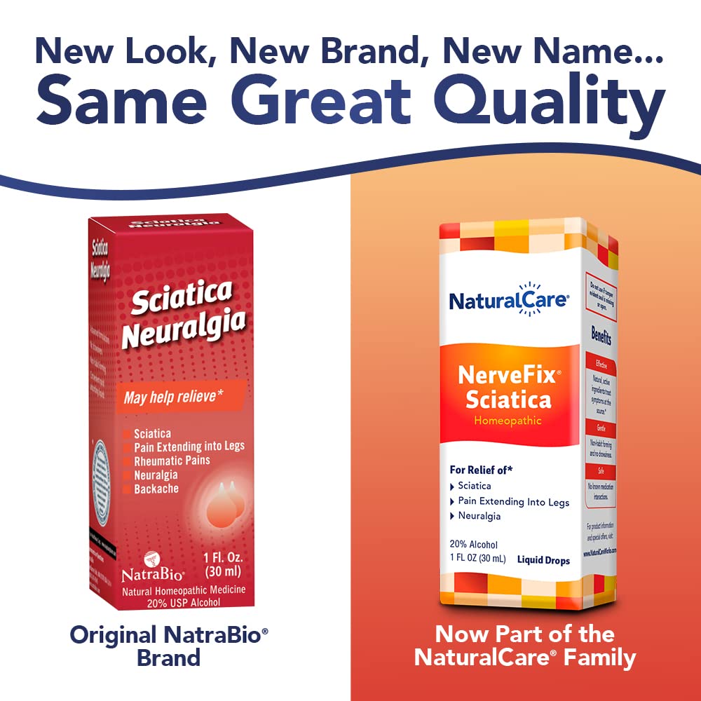 NaturalCare Pain Relief NerveFix Sciatica Neuralgia, 1 oz Liquid Natra Bio Natra-BioBuy Supplements Australia