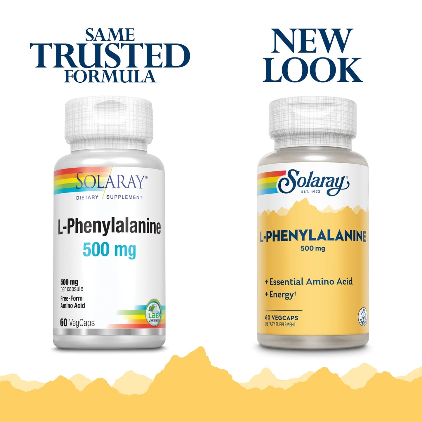SOLARAY L-Phenylalanine Veg Cap (Btl-Plastic) 500mg | 60ct SOLARAYBuy Supplements Australia