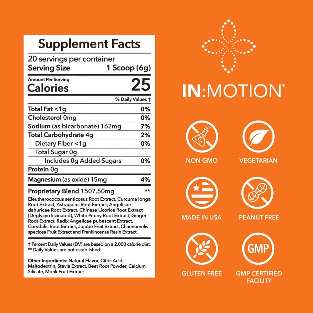 in:TotalWellness - in:Motion Natural Herbal Formula, 20 Serving Pouch, Corydalis, Tumeric, Ginger + 9 More ADAPTOGEN Herbs, Citrus Berry Flavor, 1 Count INTotalWellnessBuy Supplements Australia