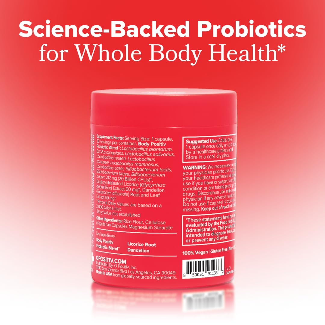 O Positiv URO Women’s Probiotic – All-in-one Probiotic for Women - Vaginal, Gut, Skin, and Oral Microbiome Health – 20B+ CFUs, Licorice Root, Dandelion – Non-GMO, Vegan, Gluten-Free – 30 Capsules O Positiv buy supplements Au