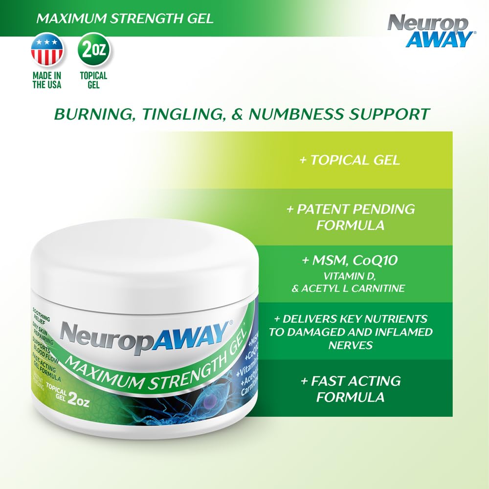 NeuropAWAY® Maximum Strength Gel, for Nerve discomfort, Burning, Tingling, and Numbness 2oz NeuropAWAYBuy Supplements Australia