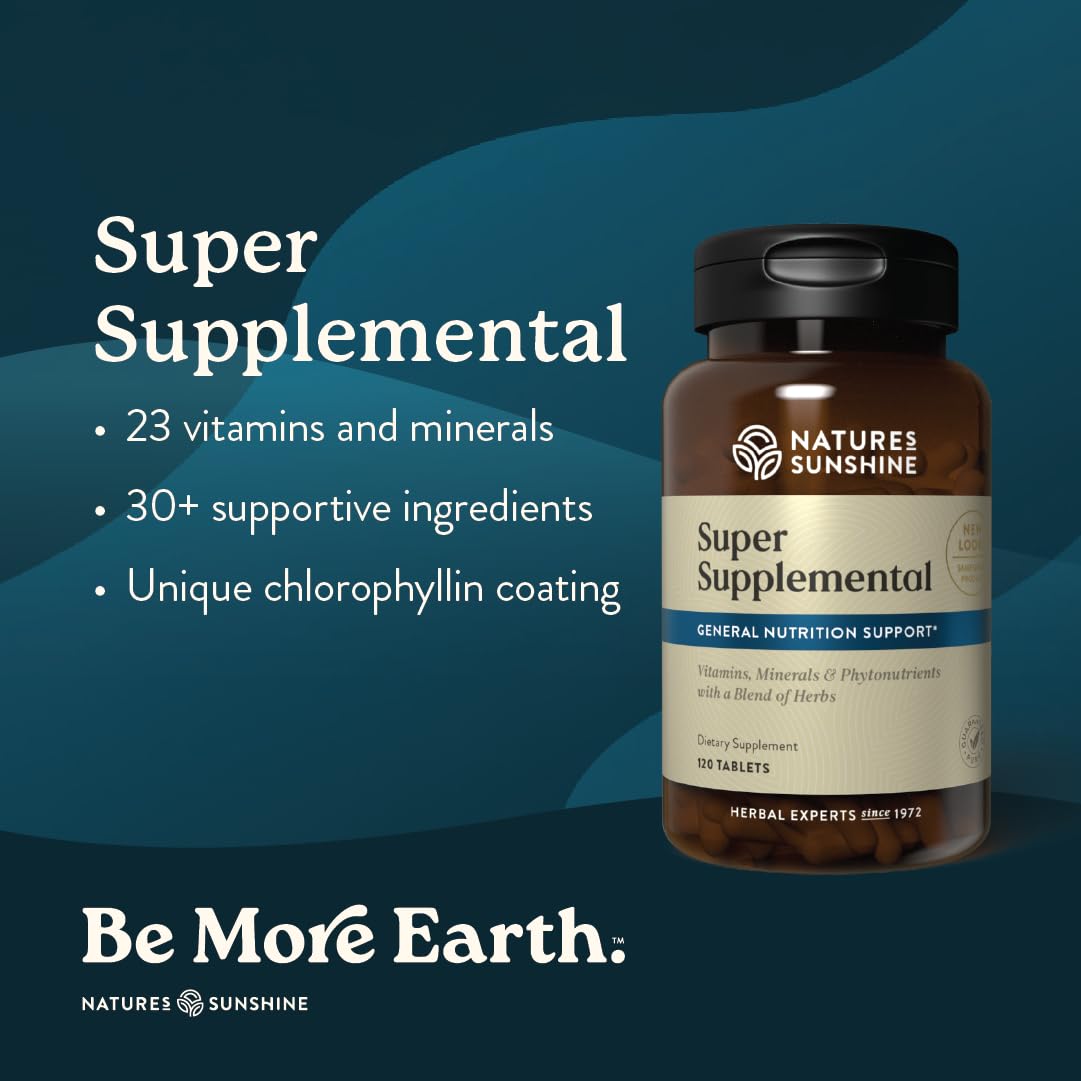 Nature's Sunshine Super Supplemental: Complete Multivitamin with Minerals, Antioxidants & More for Nutritional Gaps, Overall Health, Immune & Energy Support. 120 Tabs Nature's Sunshine buy supplements Au