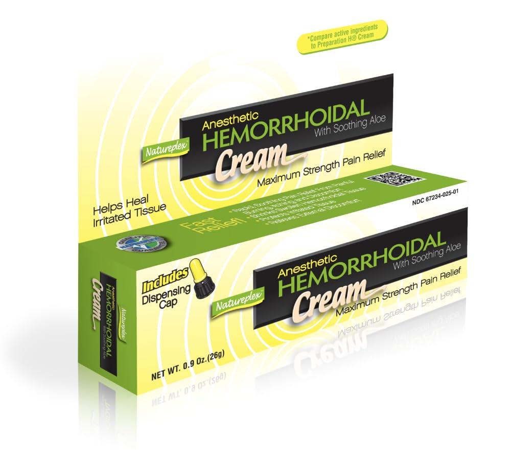 Natureplex Hemorrhoidal Cream 0.9 oz – Phenylephrine 0.25% & Pramoxine 1% Anesthetic Blend to Help Relieve Itching, Burning & Soreness - Made in USA NatureplexBuy Supplements Australia