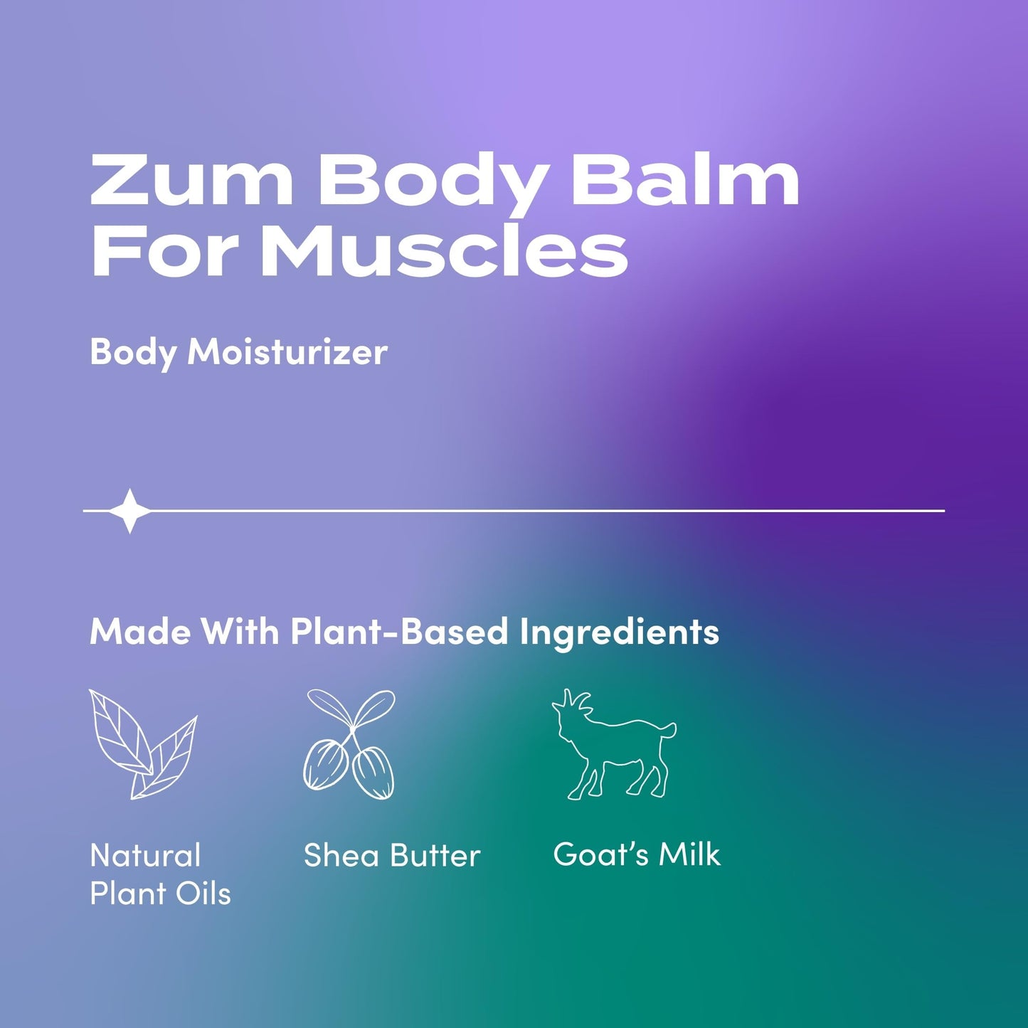 Zum Indigo Wild Body Balm for Muscles - Body Moisturizer for Women & Men - After Workout Muscle Recovery - Includes Goat's Milk, Shea Butter & Menthol - 2.5 oz ZumBuy Supplements Australia