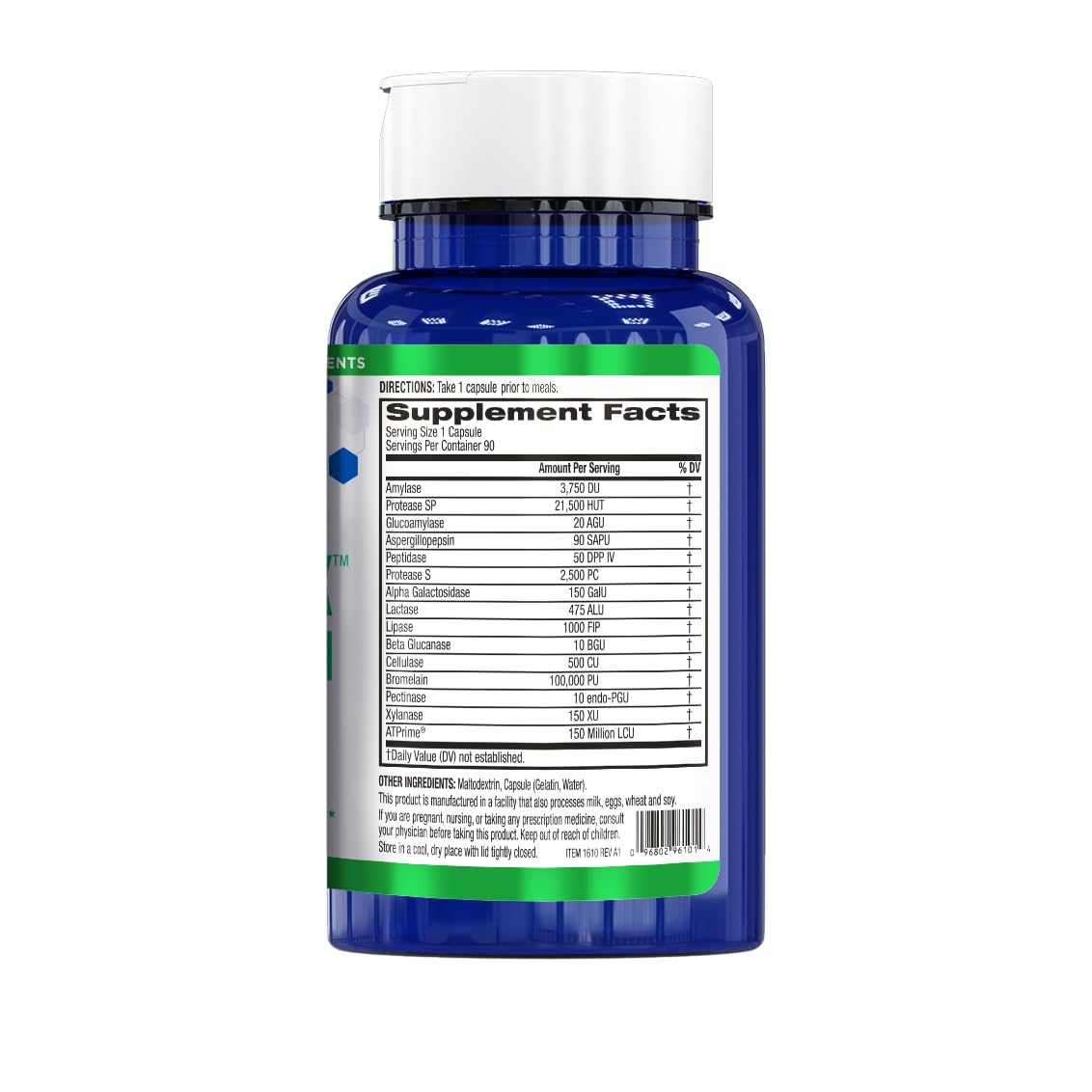 BioTrust AbsorbMax Broad Spectrum Digestive Enzyme Blend, Gluten Free, Non GMO, Digestive Support for Nutrient Digestion, Absorption and Periodic