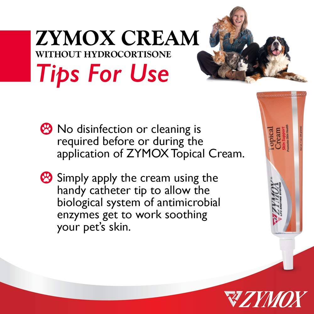 Pet King Brands ZYMOX Veterinarian Strength Topical Cream for Dogs and Cats, 1oz Pet King Brands buy supplements Au