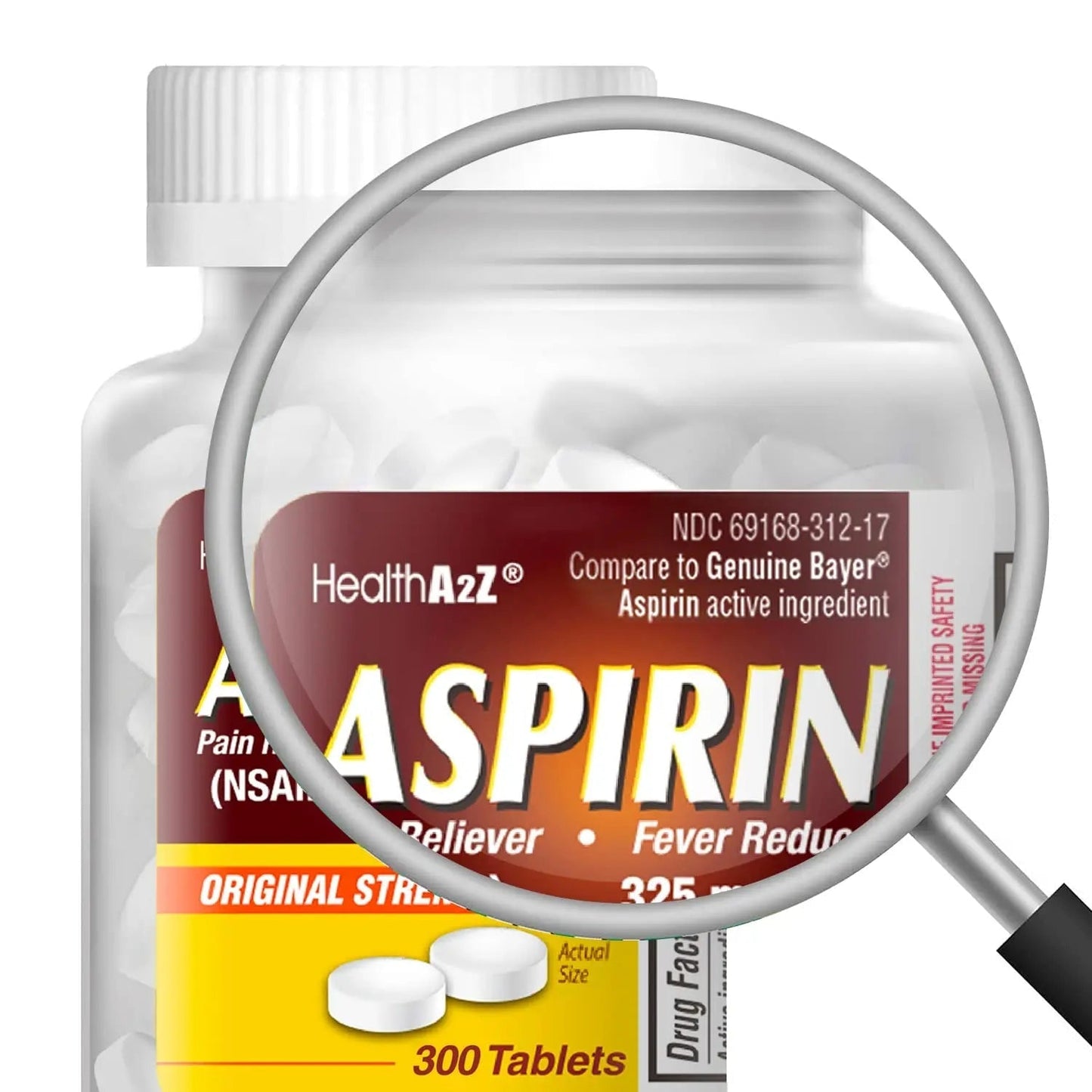HealthA2Z® Aspirin 325mg | Uncoated Tablets |Original Strength | Pain Reliver | Fever Reducer | Compare to Bayer® Active Ingredients… (300 Counts) HealthA2ZBuy Supplements Australia