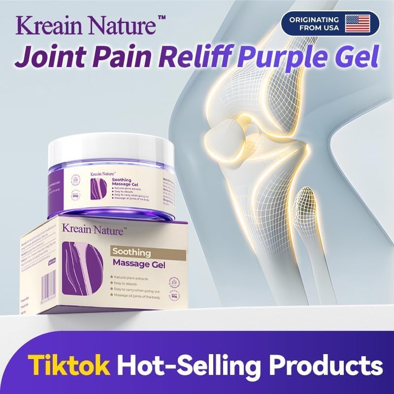 Kreain Nature 2 PCS Joint Gel Purple Soothing Massage Gel Soothes Knees, Lumbar, Neck, Back, Shoulders, Hands, and Feet, 1.76 oz Kreain NatureBuy Supplements Australia