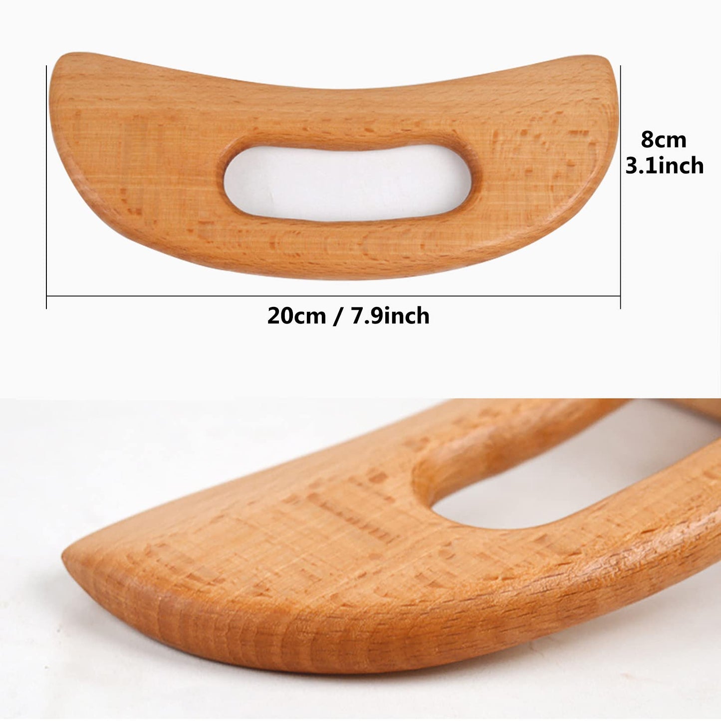 FKYzixeh Lymphatic Drainage Massager, Wooden Gua Sha Tool for Body, Manual Massage Scraper for Anti Cellulite and Relieve Muscle Fatigue, Body Gua Sha Paddle (Style A) FKYzixeh buy supplements Au