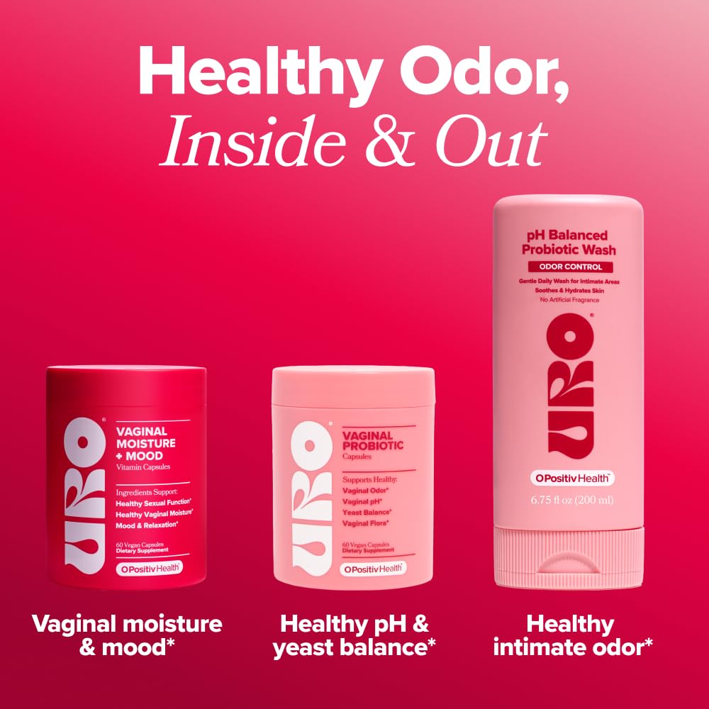 O Positiv URO Vaginal Moisture & Mood – Formulated to Support Vaginal Moisture, Mood & Relaxation – with KSM-66® Ashwagandha, Ginkgo Biloba, Mucuna pruriens, and GABA – 30 Servings O Positiv buy supplements Au