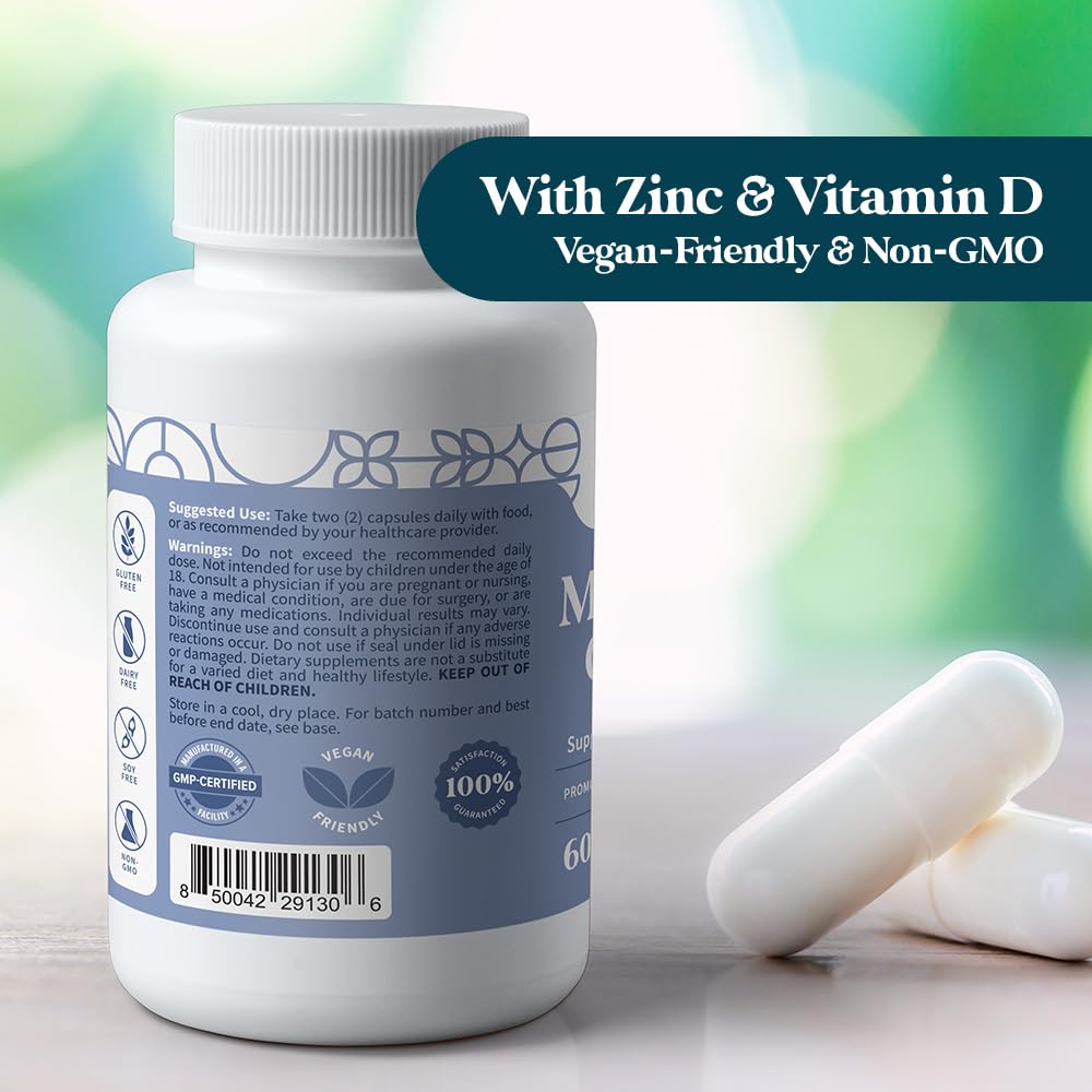 Pattern Wellness Magnesium Complex – Supports Muscle, Bone & Relaxation Health – with Zinc & Vitamin D – Daily Support Formula – 60 Vegan Capsules Pattern Wellness buy supplements Au