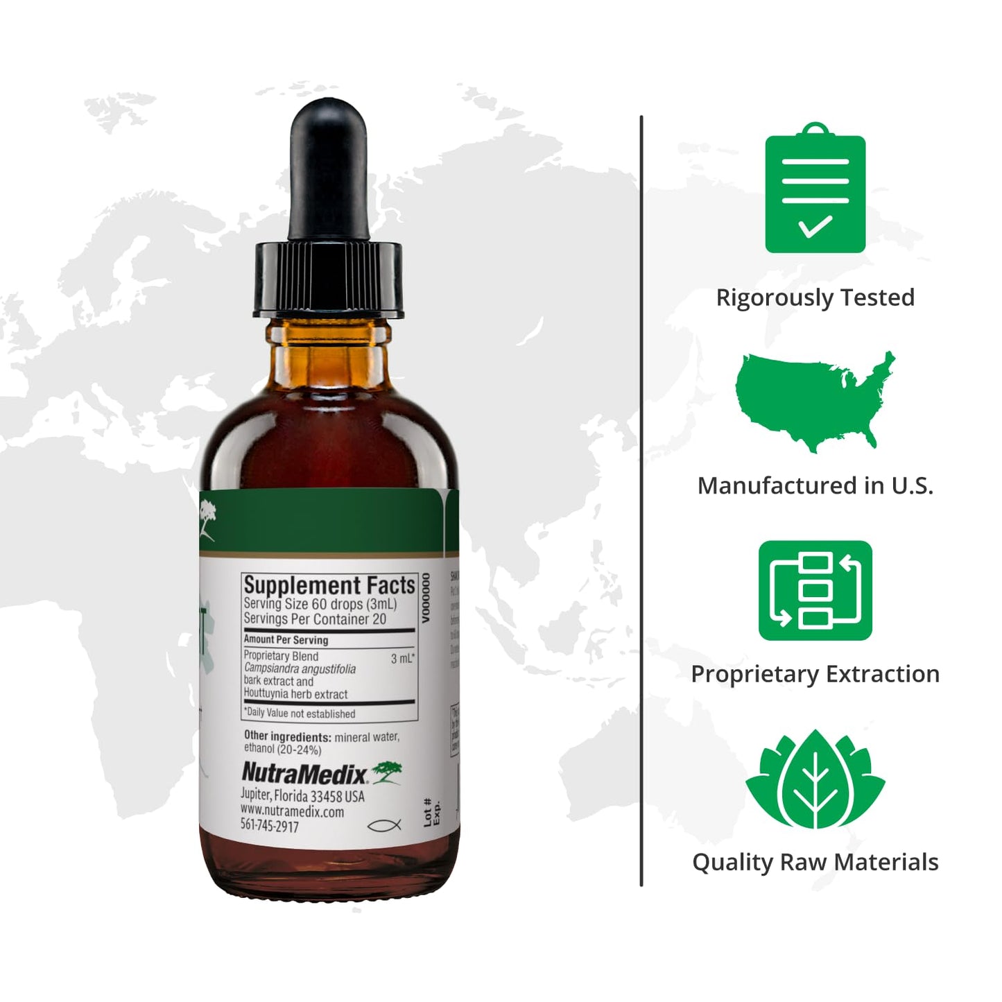 Nutramedix Nutra BRT - Liquid Herbal Supplement for Gut Health & Immune Support - Cumanda Bark & Houttuynia Leaf for Digestive Health - Immune System Booster Supplement (60mL) NutraMedixBuy Supplements Australia