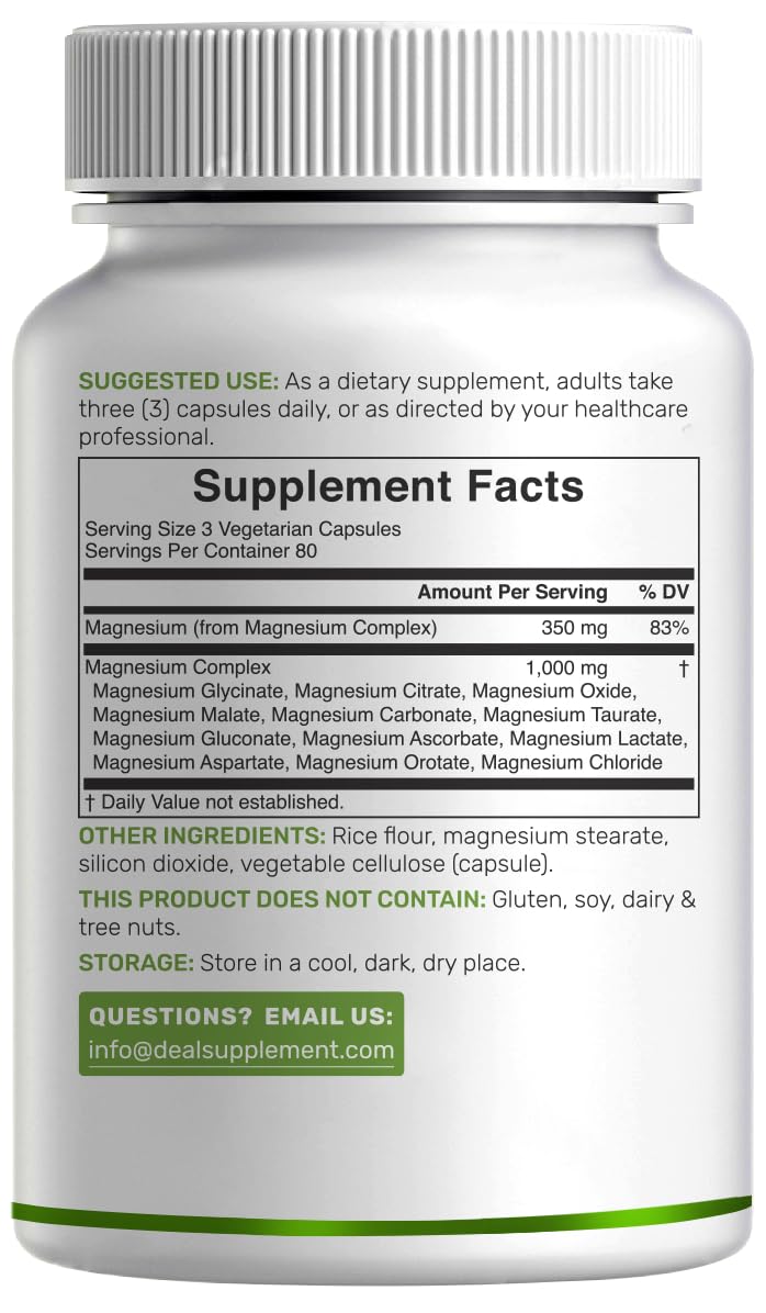 12‑in‑1 Magnesium Complex for Women 1,000 mg, 240 Vegetarian Capsules | Magnesium Glycinate, Citrate, Malate, Taurate, Orotate, Oxide & More | Chelated & Purified for Better Absorption DEAL SUPPLEMENT buy supplements Au